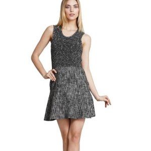 🩷 Theory Size 12 Sleeveless Black and White Tweed Dress
